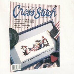 For the Love of Cross Stitch Magazine Sept 1990 20 Projects Graceful Gertrude